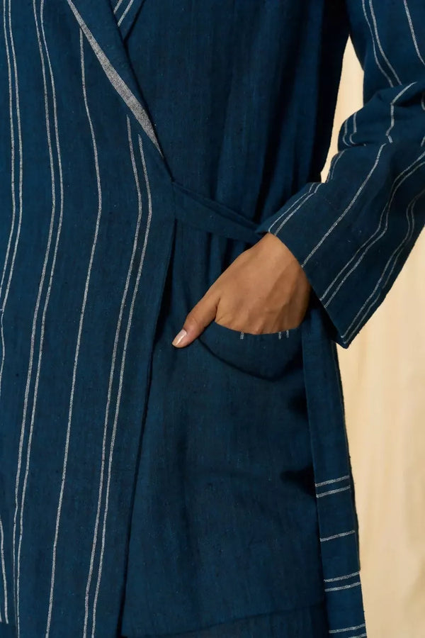 Cobalt Tie Up Blazer