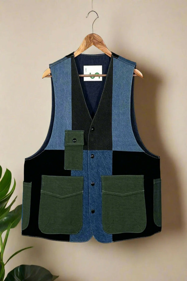 Un Denim - Upcycled Denim Gilet Jacket | G148