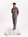 Ratna Embroidered T-shirt- Grey