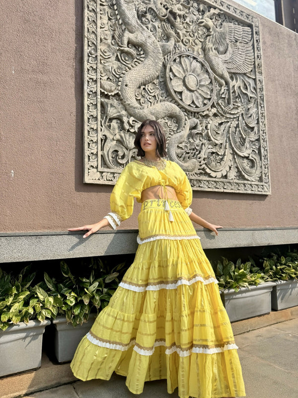 Princess Blouson Lehenga Set