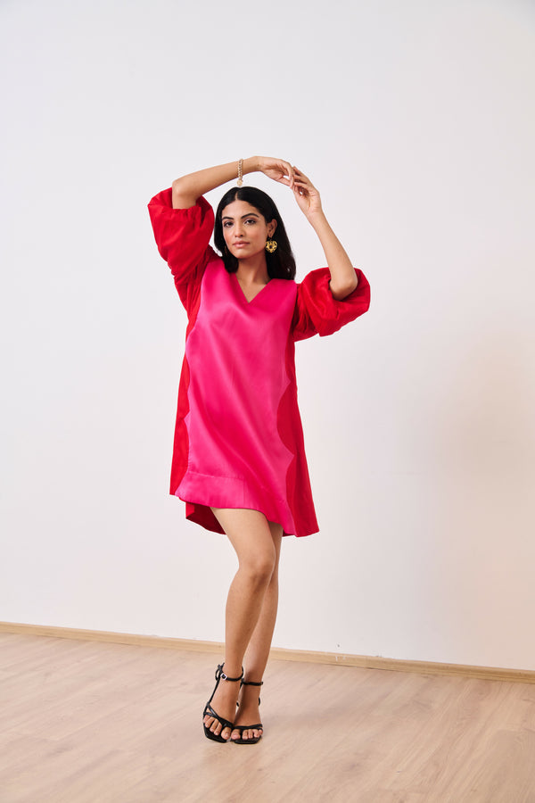 Red & Pink Short Party Dress