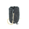 Raffia Bucket bag with emblem