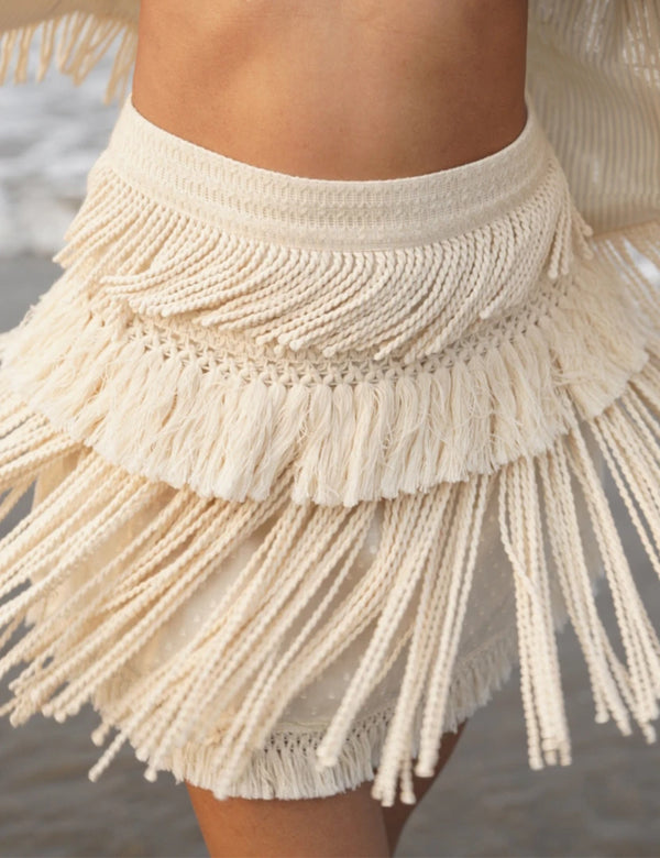 BOHO FRINGE SKIRT