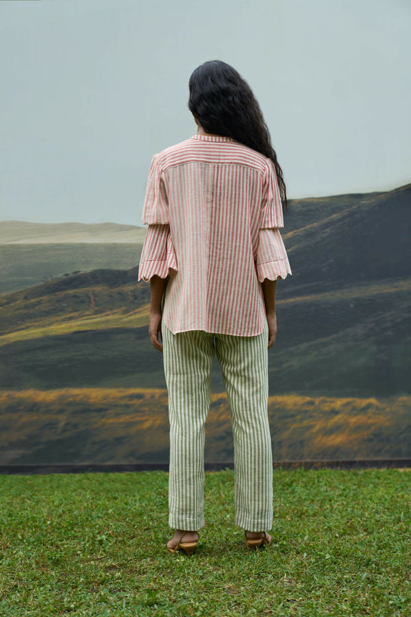 Scarlet Top & Moss Trousers Set