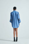 Azure Odyssey Shirt Dress