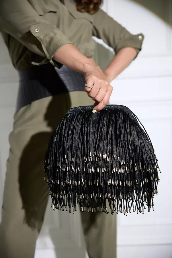 AMARA FRINGE Black Silver