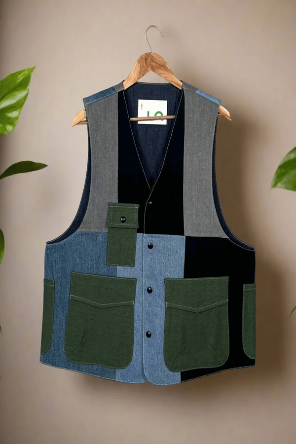 Un Denim - Upcycled Denim Gilet Jacket | G146