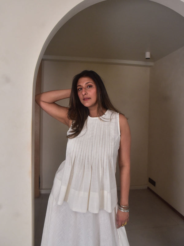 Luna Pintuck Top