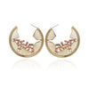 MARELLA HOOP EARRINGS-purple