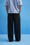 Black Shoji all-over Patchwork Trousers
