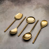 Matte Gold Serving Spoons Set