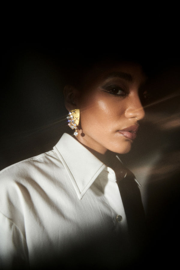 Golden Prism Earring