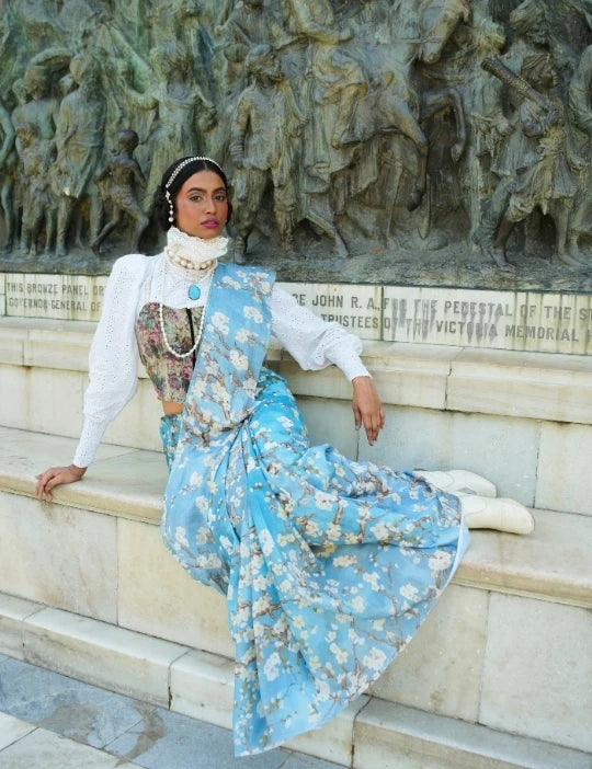 Almond Blossoms Saree