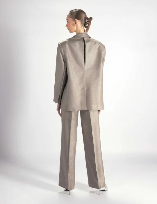 Hanging Lapel Embroidered Blazer
