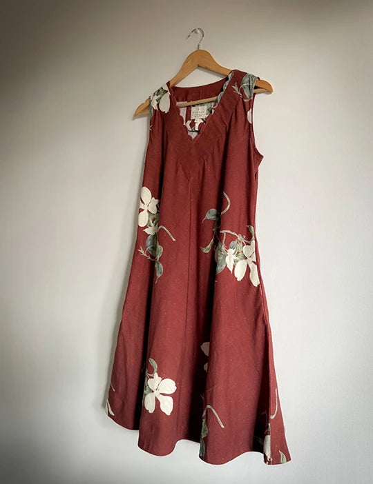 Scallop Dress Rust