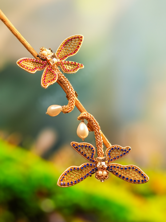 Blue Dragonfly Brooch