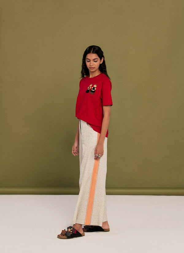 Chinmayee T shirt - red