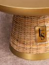 Wicker & Metal Cake Stand