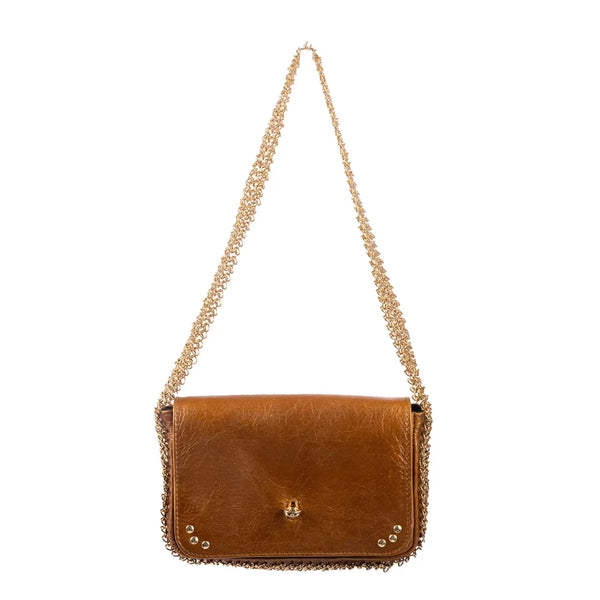 AYRA HANDBAG Tan gold