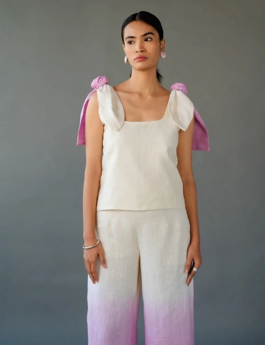 3D Flower Top With Shaded Pant