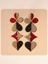 Dual Tone drop Earrings