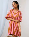 Stripe Printed Short Dress