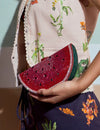 Logus Melon Crystal Embellished Clutch