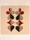 Dual Tone drop Earrings