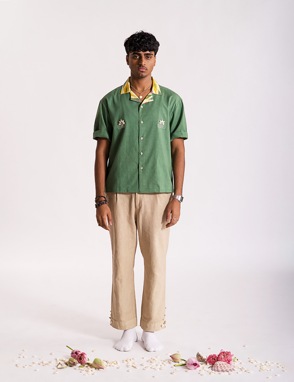 The Vasuki Shell Shirt - Green
