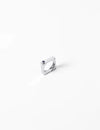 Edge Ring with Gem Silver