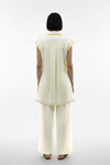 Ivory-Mango Yellow Blazer Set