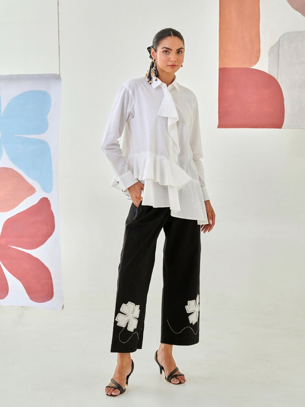 White Asymmetric Shirt