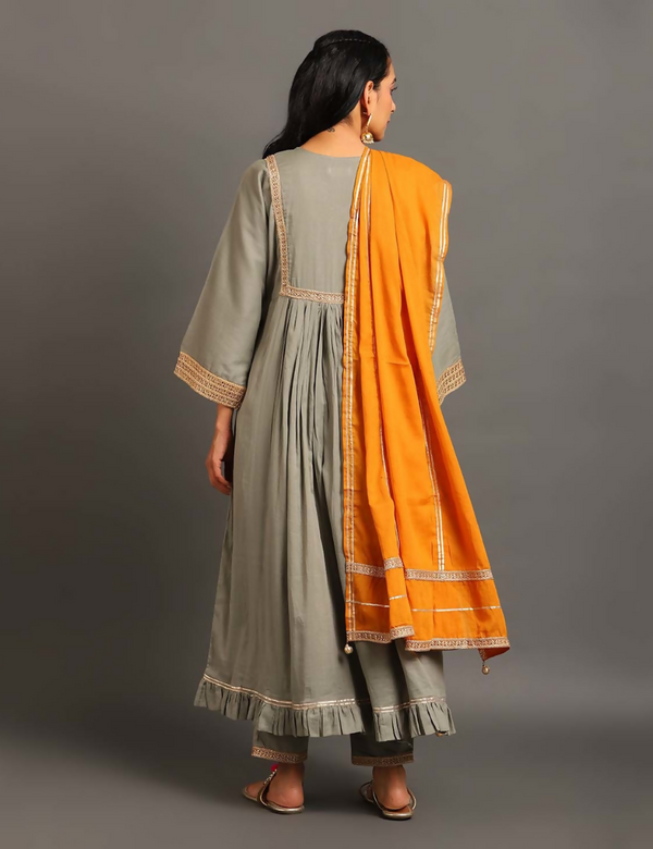 Grey Haseena Kurta Set