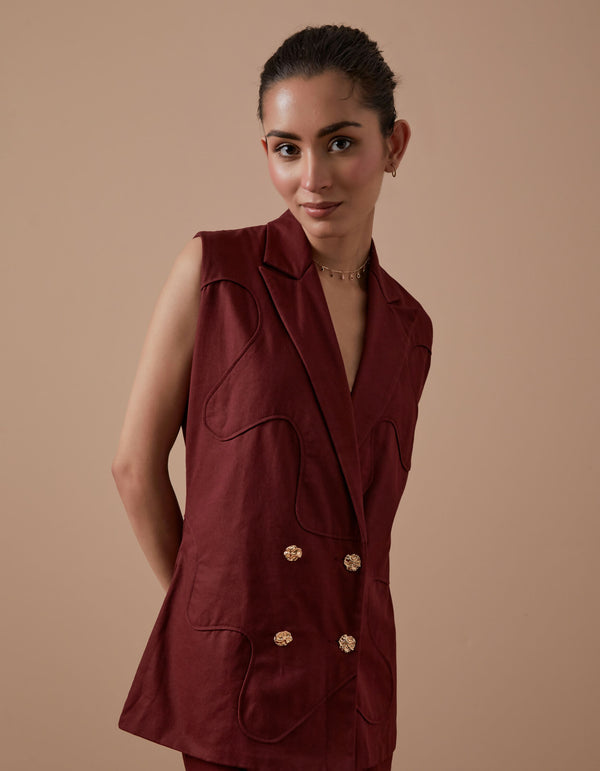 Merlot Half Blazer