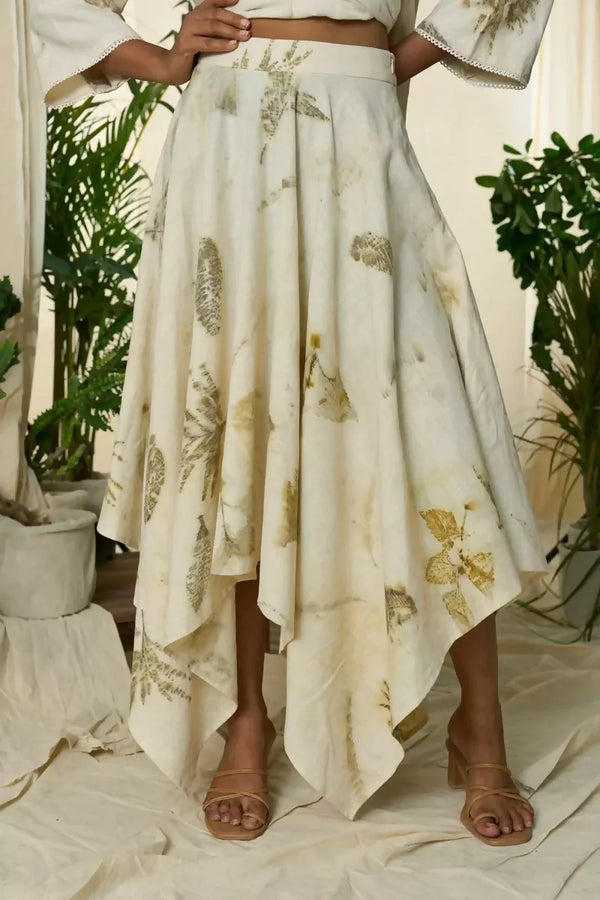 Live Leafy Kurta-Skirt Set