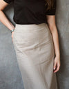 Logus Beige Linen Skirt