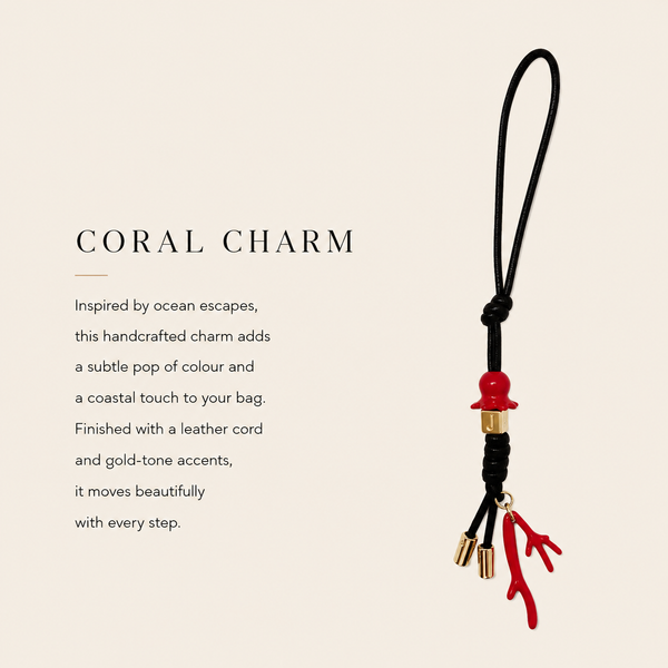 Coral Bag Charm