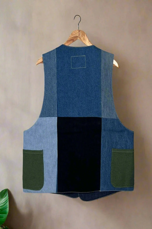 Un Denim - Upcycled Denim Gilet Jacket | G149