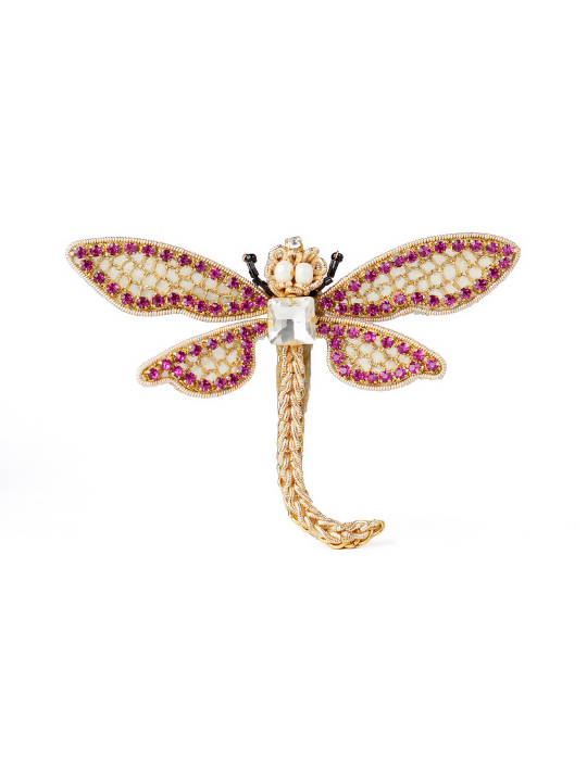 Pink Dragonfly Brooch