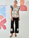 Black and white printed Jacket Co-ord Set