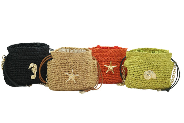 Raffia Bucket Bag