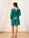 Teal Green Short Cold Shoulder Dress
