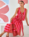 Embroidered Top & Layered Skirt Set
