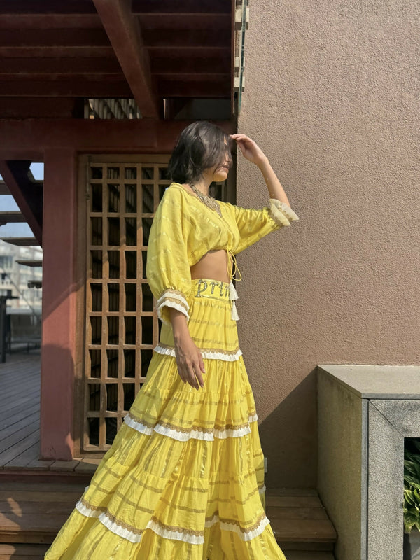 Princess Blouson Lehenga Set