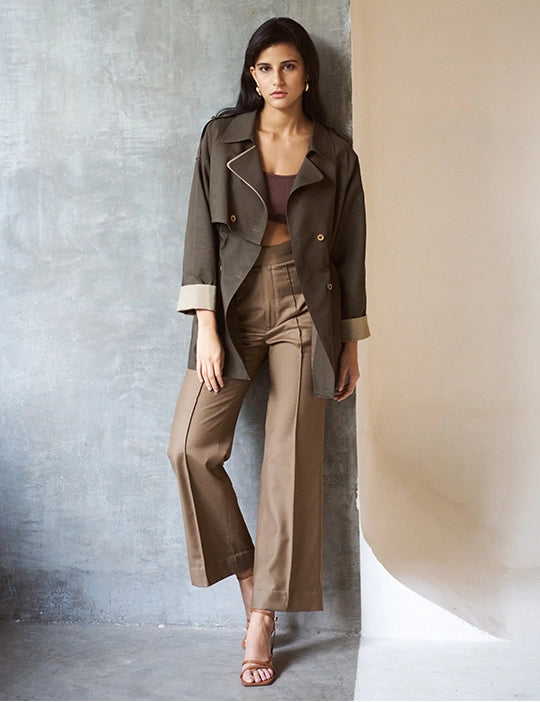 Logus Premium Quest Cotton Double-Breasted Trench Coat