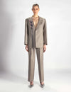 Hanging Lapel Embroidered Blazer