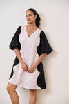 White & Black Short Party Dress