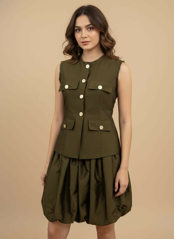 Olive Green Co-ord Set