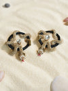 Black snake earrings