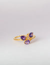Amethyst 3 Stone Ring